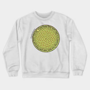 Diatom - Thalassiosira (scientific, color) Crewneck Sweatshirt